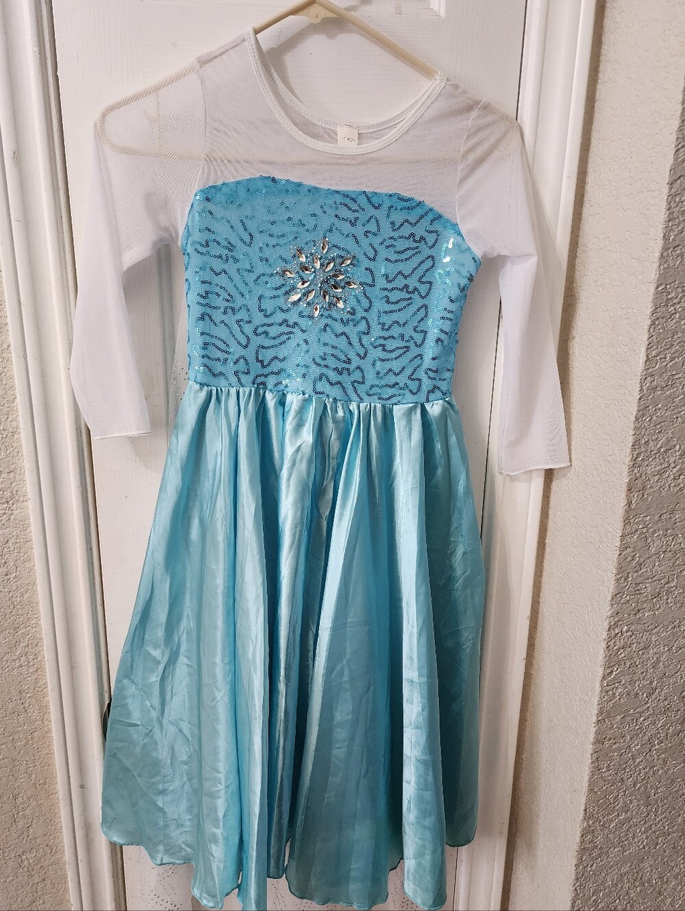 Girls Light Blue Sparkle Princess Dress